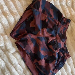 Lululemon Athletica Camo Athletic Shorts - Black and Brown